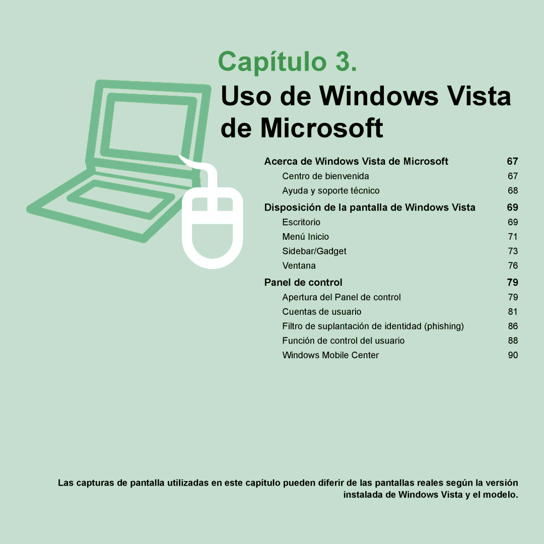 Samsung NP-X65A003/SES, NP-X65A002/SES, NP-X65A000/SES, NP-X65A001/SES manual Capítulo 