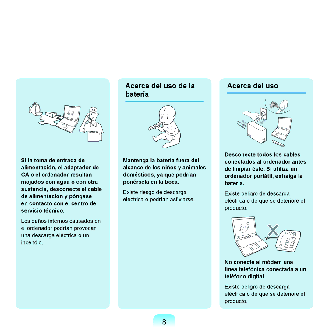 Samsung NP-X65A000/SES, NP-X65A002/SES, NP-X65A001/SES, NP-X65A003/SES manual Acerca del uso de la Batería 