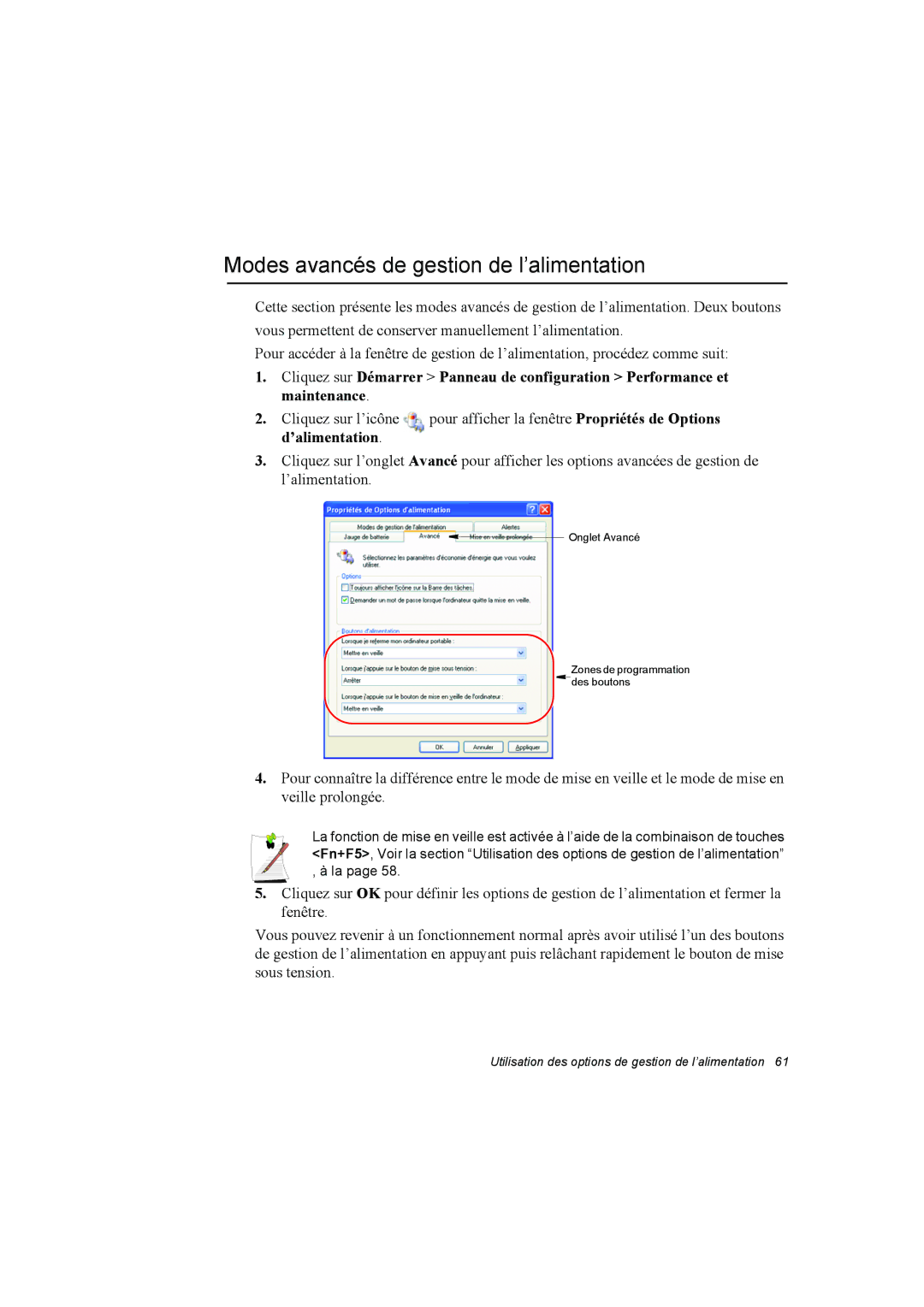 Samsung NP10FP00MF/SUK, NP10FP018N/SEF, NP10FP00UU/SEF, NP10FK00ME/SEF manual Modes avancés de gestion de l’alimentation 