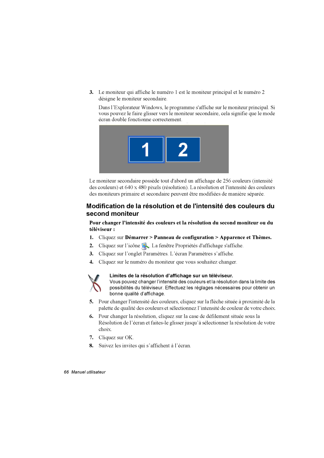 Samsung NP10FK00MT/SUK, NP10FP018N/SEF, NP10FP00UU/SEF manual Limites de la résolution d’affichage sur un téléviseur 