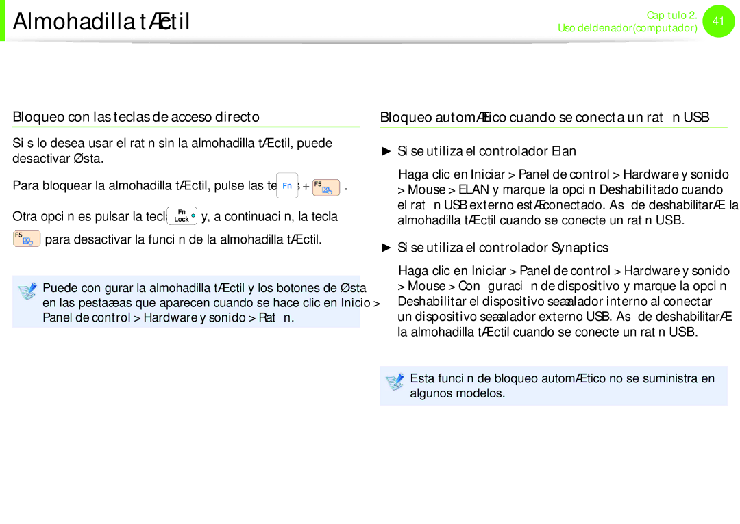 Samsung NP270E5E-X03ES manual Bloqueo con las teclas de acceso directo, Bloqueo automático cuando se conecta un ratón USB 