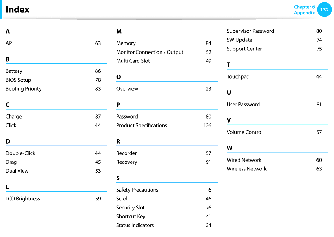 Samsung NP275E5E-K01US manual Index 