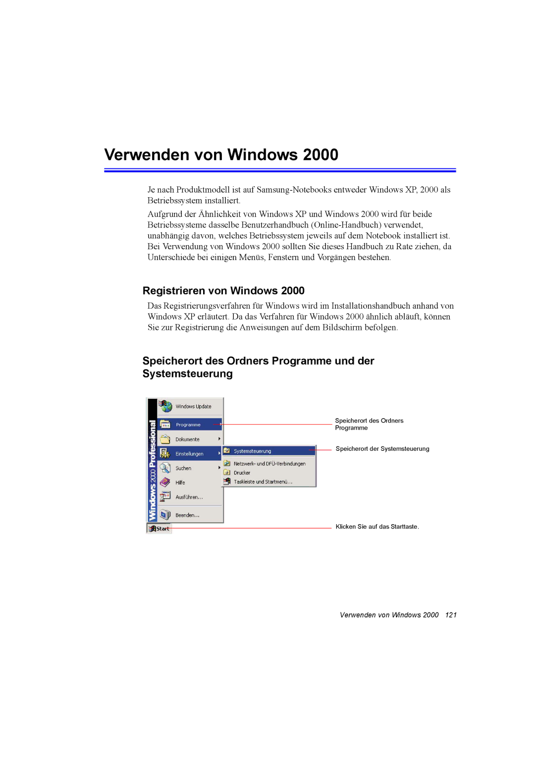 Samsung NP28-D140/SEG, NP28PRLY01/SEG, NP28CH0ESZ/SEK, NP28WH20EF/SEG manual Verwenden von Windows, Registrieren von Windows 