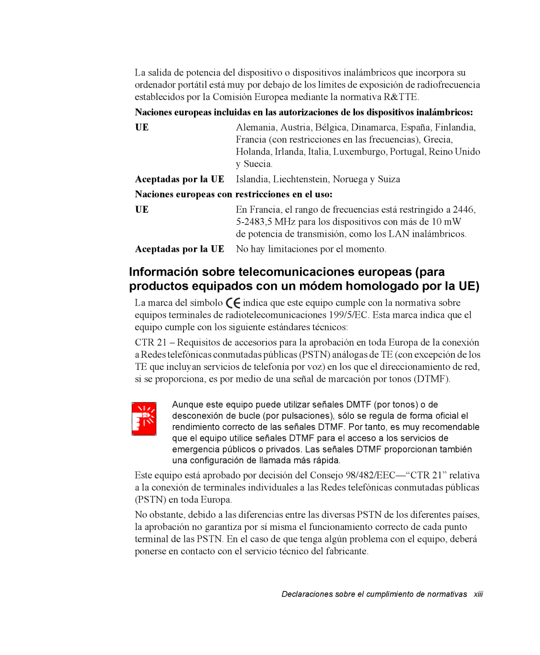 Samsung NP35RP05S4/SES, NP35PRT001/SEP, NP35PRC000/SES manual Declaraciones sobre el cumplimiento de normativas 