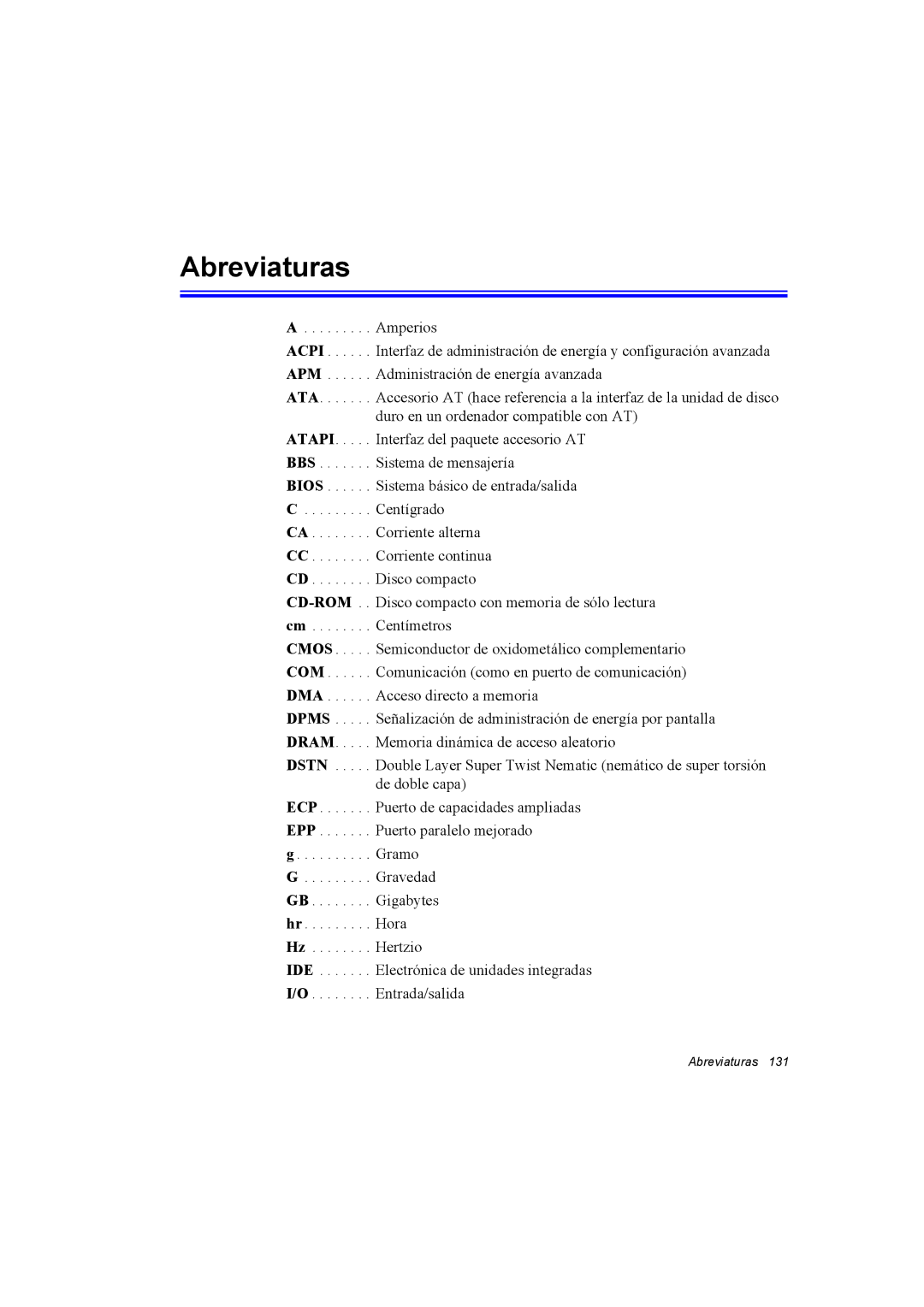 Samsung NP35PRT001/SEP, NP35RP05S4/SES, NP35PRC000/SES manual Abreviaturas 