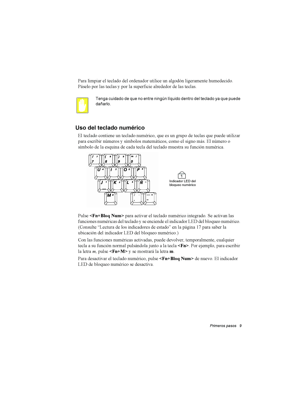 Samsung NP35RP05S4/SES, NP35PRT001/SEP, NP35PRC000/SES manual Uso del teclado numérico 