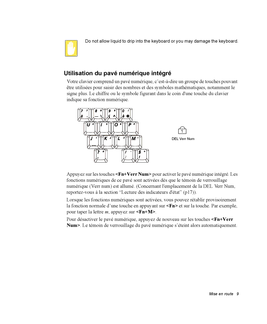 Samsung NP35PRT001/SEF, NP35TP0DUJ/SEF, NP35RP05S4/SEF, NP35PRT000/SEF, NP35TP0EV6/SEF Utilisation du pavé numérique intégré 