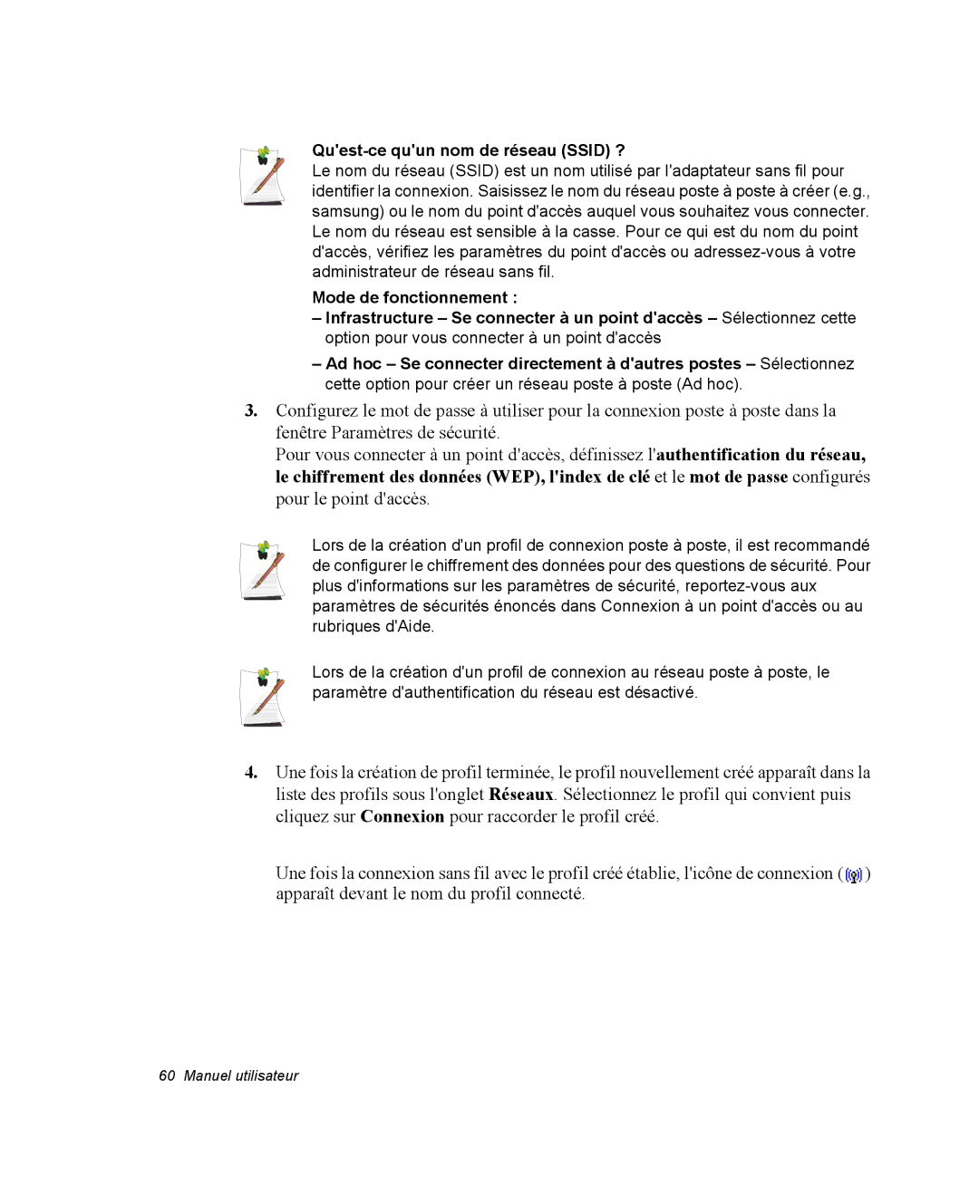 Samsung NP35PRT000/SEF, NP35TP0DUJ/SEF, NP35RP05S4/SEF, NP35PRT001/SEF, NP35TP0EV6/SEF Quest-ce quun nom de réseau Ssid ? 