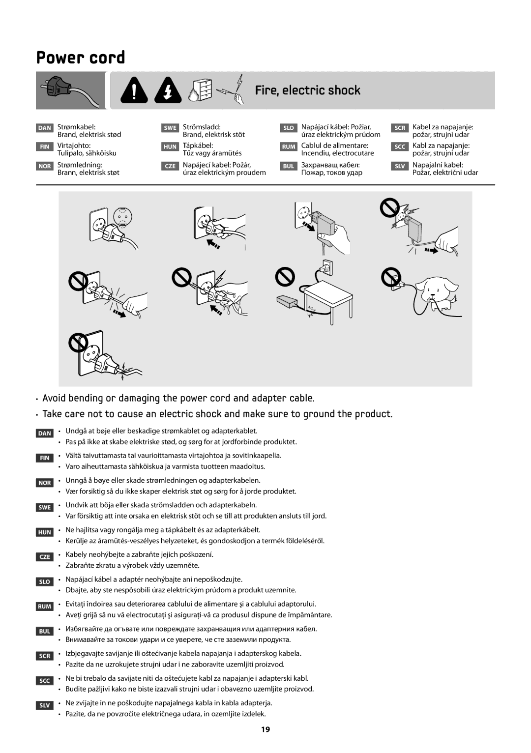 Samsung NP450R5V-X01HU manual Power cord 