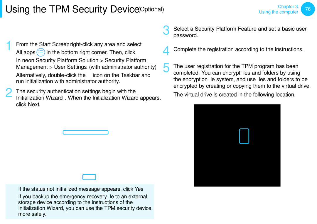 Samsung NP540U3C Password, All apps, Bottom right corner. Then, click, Run initialization with administrator authority 