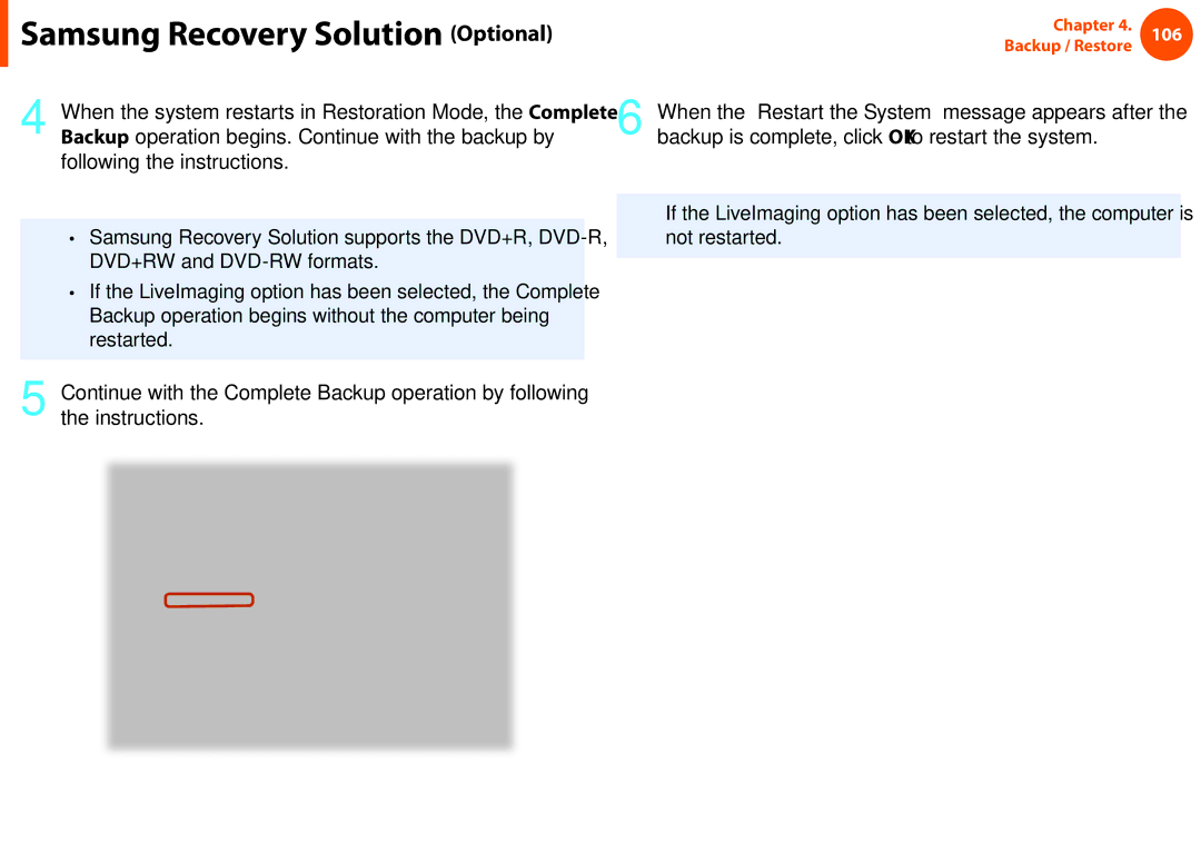 Samsung NP600B4CA01US appendix When the ‘Restart the System’ message appears after, Not restarted 