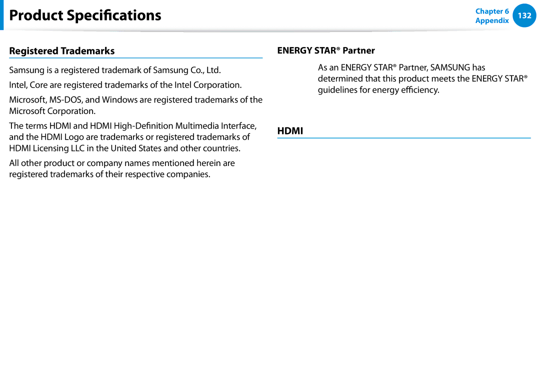 Samsung NP900X3E-A02US, NP900X3D-A02US, NP900X3CA02US, NP900X3C-A05US manual Registered Trademarks, Energy Star Partner 