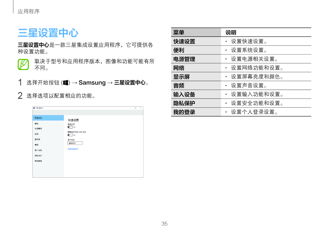 Samsung NP900X3L-S01TR, NP900X3H-S03TR manual 三星设置中心 