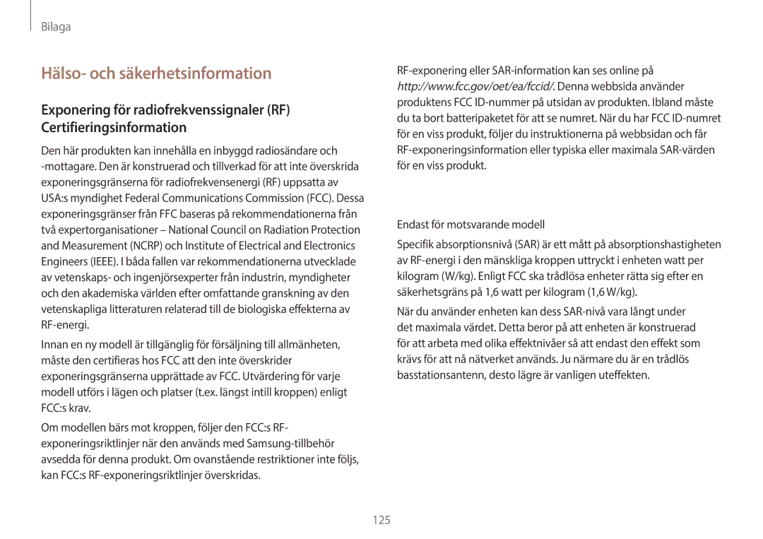 Samsung NP905S3G-K01AE manual Hälso- och säkerhetsinformation, Den här produkten kan innehålla en inbyggd radiosändare och 