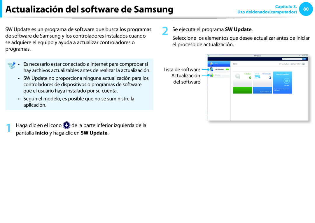 Samsung NP470R5E-X01ES, NP905S3G-K02PT, NP905S3G-K01AE Actualización del software de Samsung, El proceso de actualización 