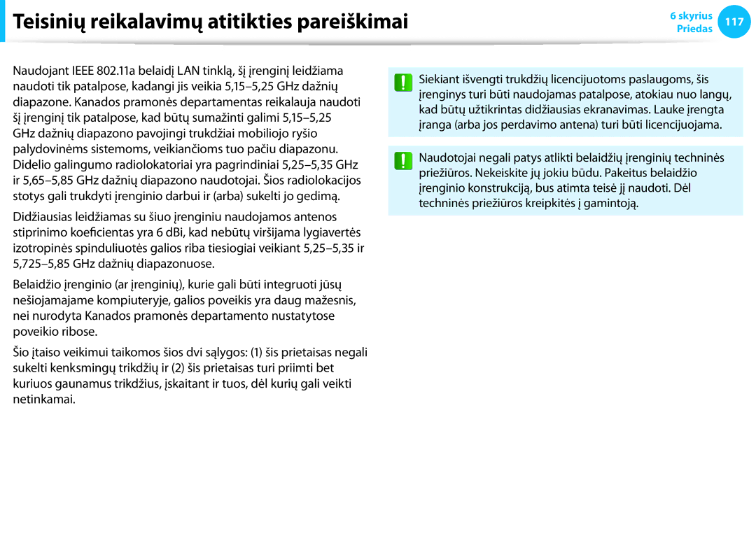 Samsung NP940X3G-K01EE manual Teisinių reikalavimų atitikties pareiškimai 