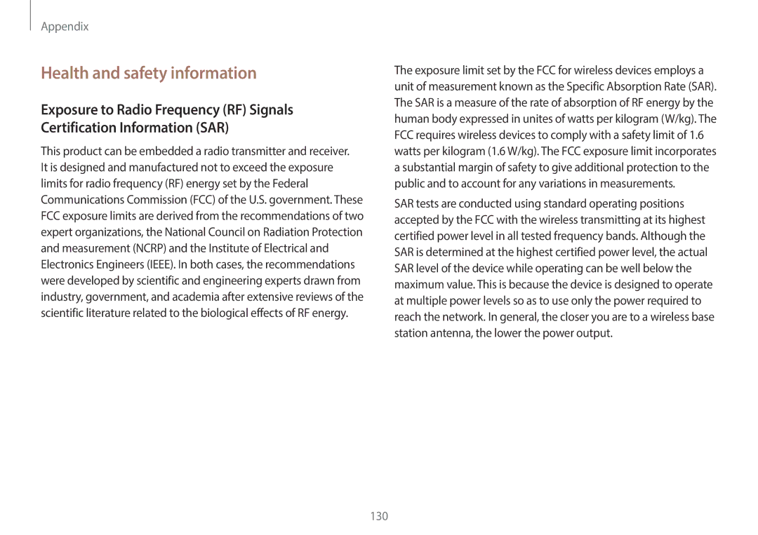 Samsung NP940X3G-K04US, NP940X3GK04US, NP940X3GK01US, NP940X3G-K01US user manual Health and safety information 