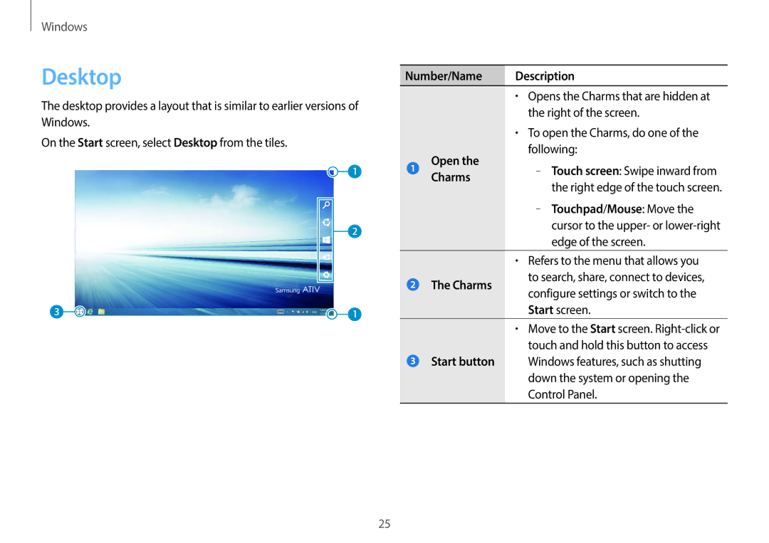 Samsung NP940X3GK01US, NP940X3GK04US, NP940X3GK02US Desktop, Touchpad/Mouse Move, Refers to the menu that allows you 