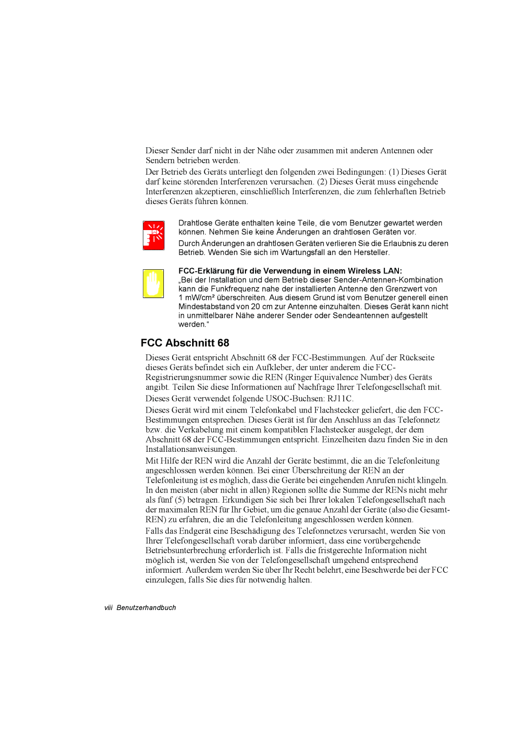 Samsung NQ10TK2X01/SEG, NQ10TP2X01/SEG manual FCC Abschnitt, FCC-Erklärung für die Verwendung in einem Wireless LAN 