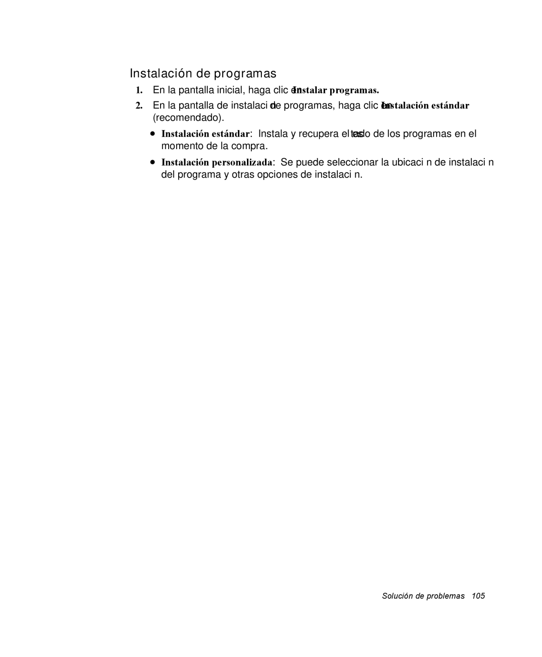 Samsung NQ20RP31Y8/SES, NQ20RH3LMJ/SES, NQ20RH238H/SES, NQ20RP3PHG/SES, NQ20RH3LY2/SES manual Instalación de programas 