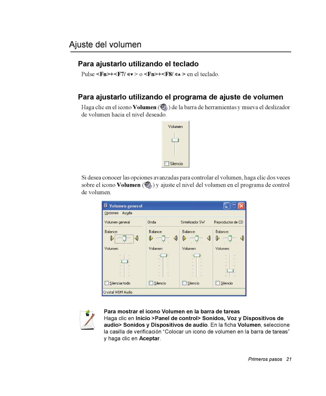 Samsung NQ20RH3LY2/SES, NQ20RH3LMJ/SES, NQ20RH238H/SES manual Ajuste del volumen, Para ajustarlo utilizando el teclado 