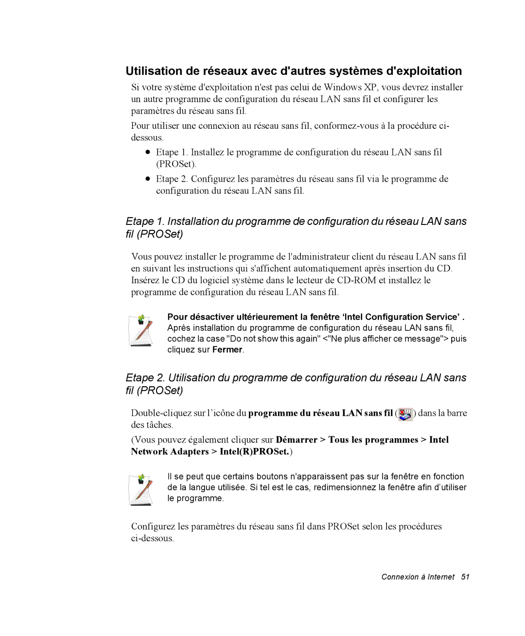 Samsung NQ20RP3LSU/SEF, NQ20RP3GH8/SEF, NQ20RP2HE8/SEF manual Utilisation de réseaux avec dautres systèmes dexploitation 