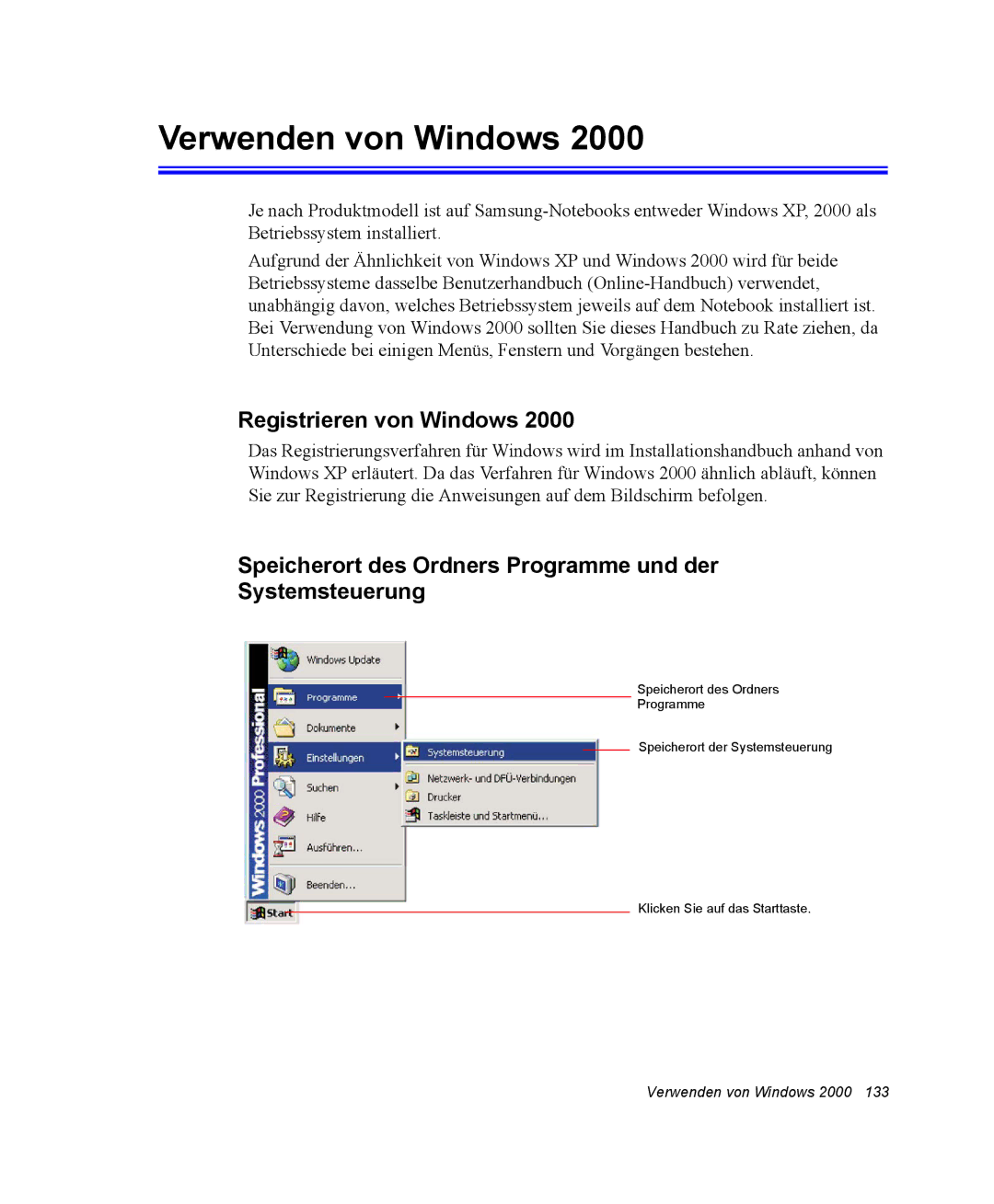 Samsung NQ25RP04NV/SEK, NQ25PRT001/SEG, NQ25PRT002/SEG, NQ25RP038P/SEG manual Verwenden von Windows, Registrieren von Windows 