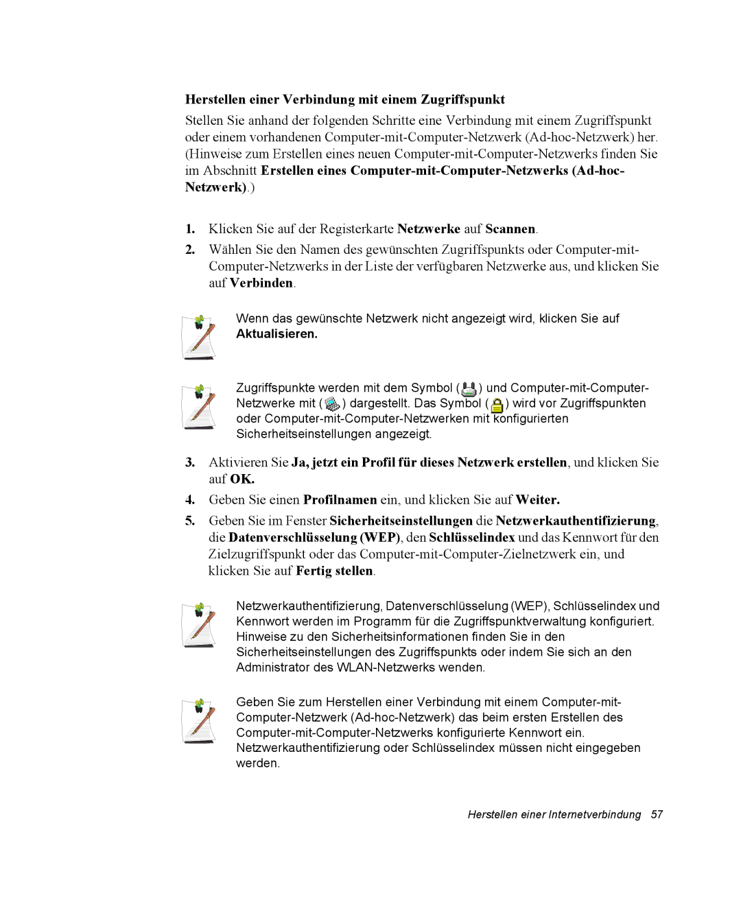 Samsung NQ25RH032V/SER, NQ25PRT001/SEG, NQ25PRT002/SEG Herstellen einer Verbindung mit einem Zugriffspunkt, Aktualisieren 