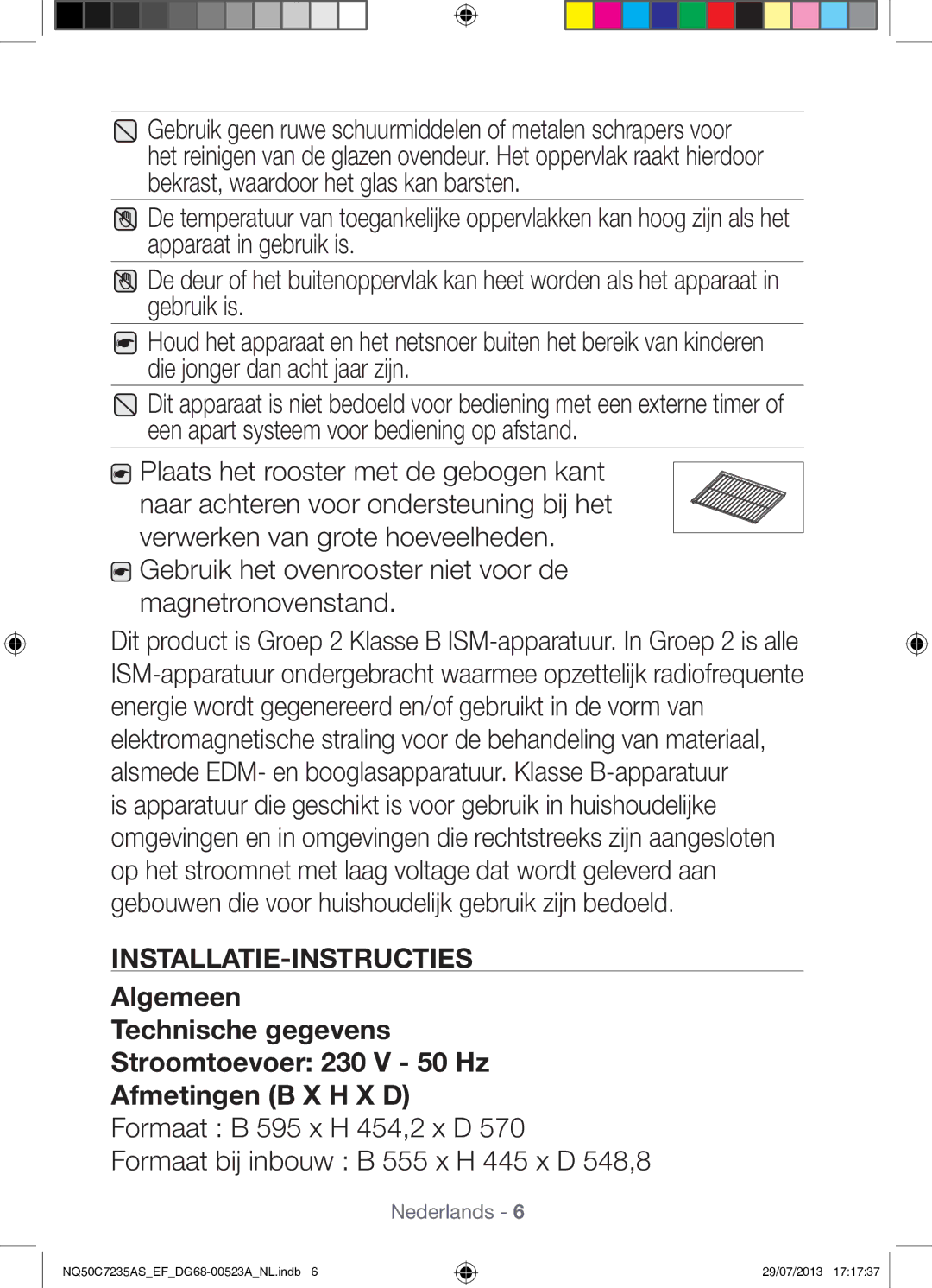 Samsung NQ50C7235AS/EF manual Installatie-Instructies 