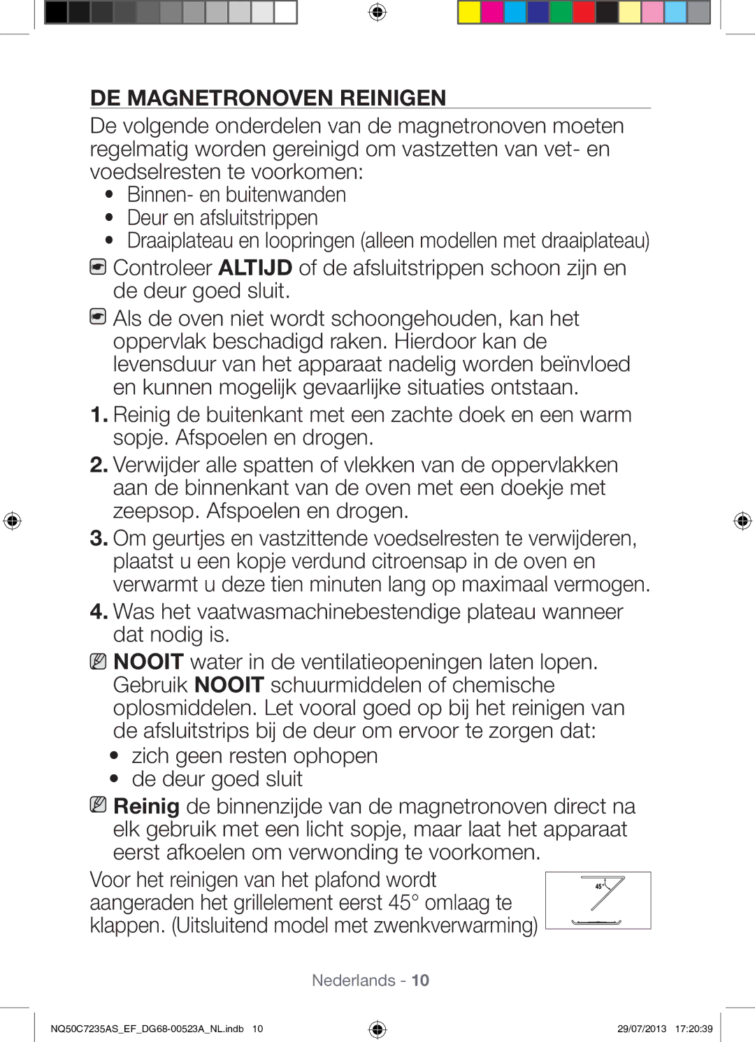 Samsung NQ50C7235AS/EF manual DE Magnetronoven Reinigen 