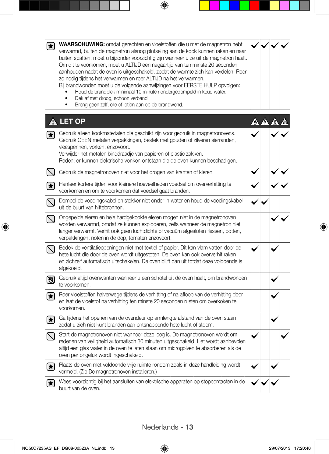 Samsung NQ50C7235AS/EF manual Let Op 