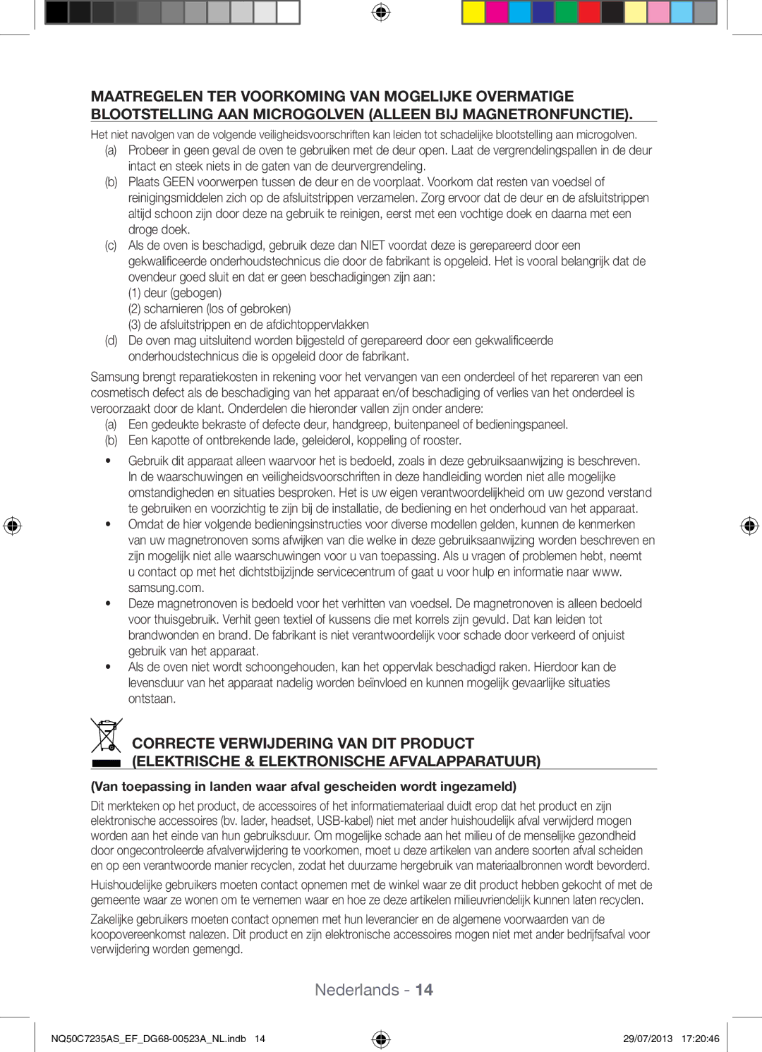 Samsung NQ50C7235AS/EF manual Nederlands 