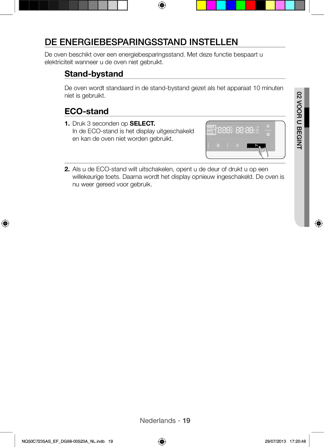 Samsung NQ50C7235AS/EF manual DE Energiebesparingsstand Instellen, Stand-bystand 