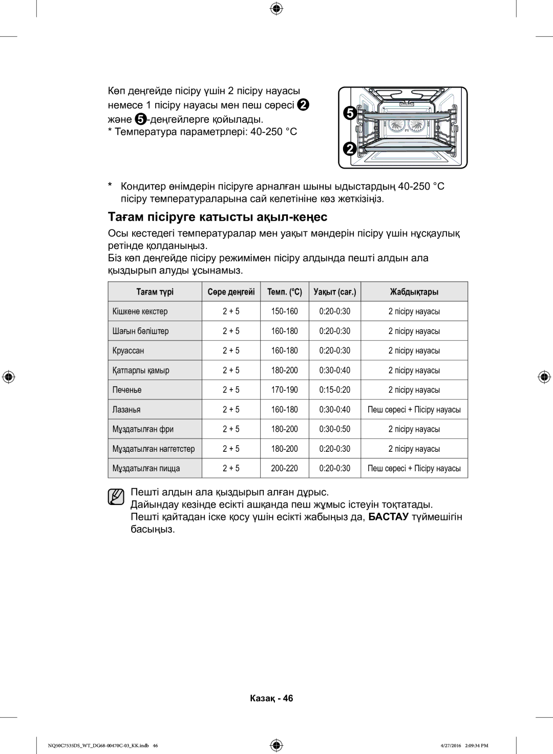 Samsung NQ50C7535DS/WT manual Кішкене кекстер, Шағын бәліштер, Қатпарлы қамыр 