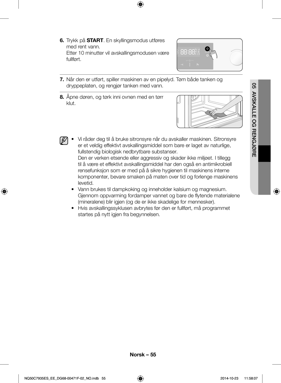 Samsung NQ50C7935ES/EE manual Gjøre grene oll05 skav 