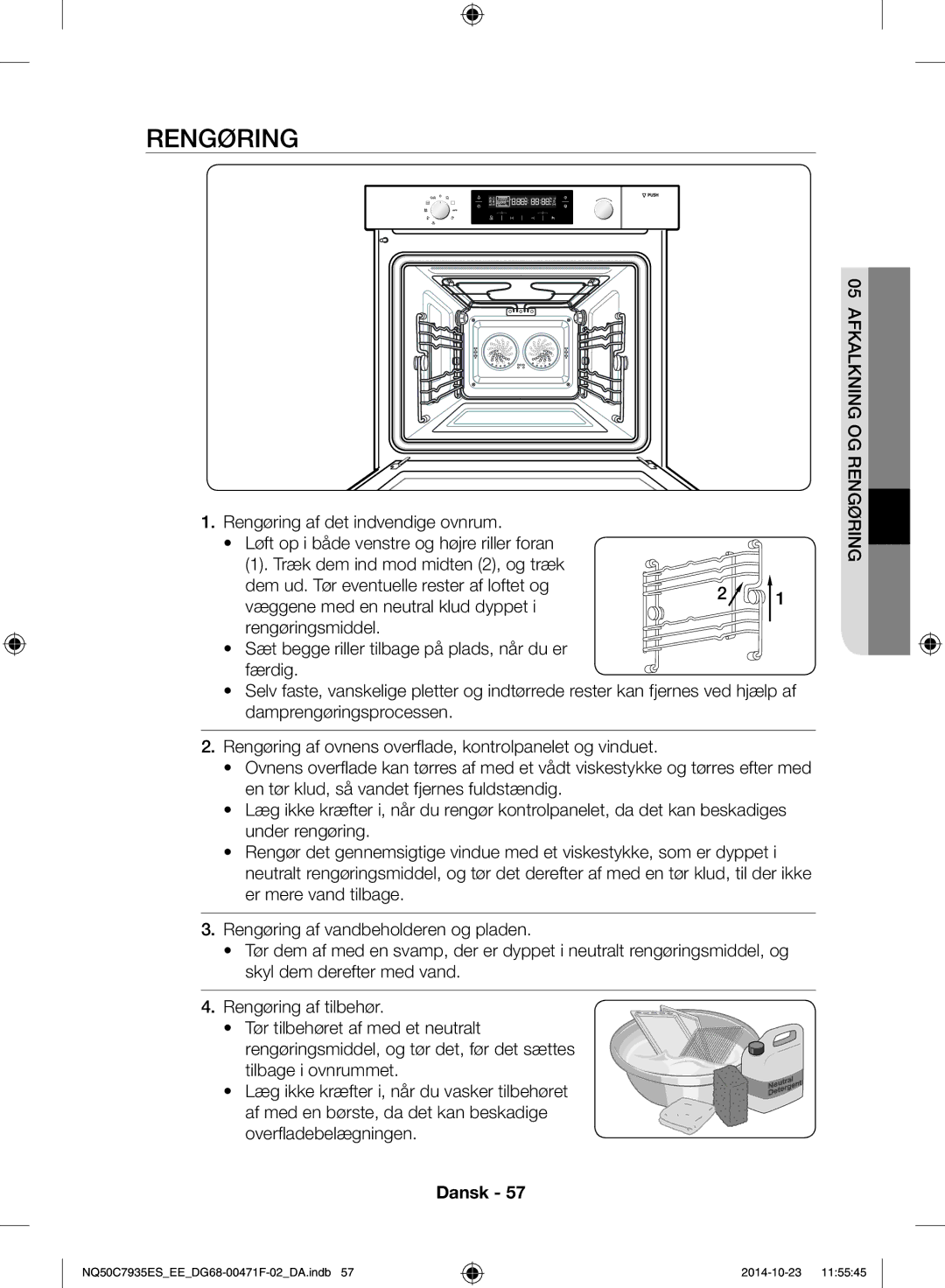 Samsung NQ50C7935ES/EE manual Rengøring 