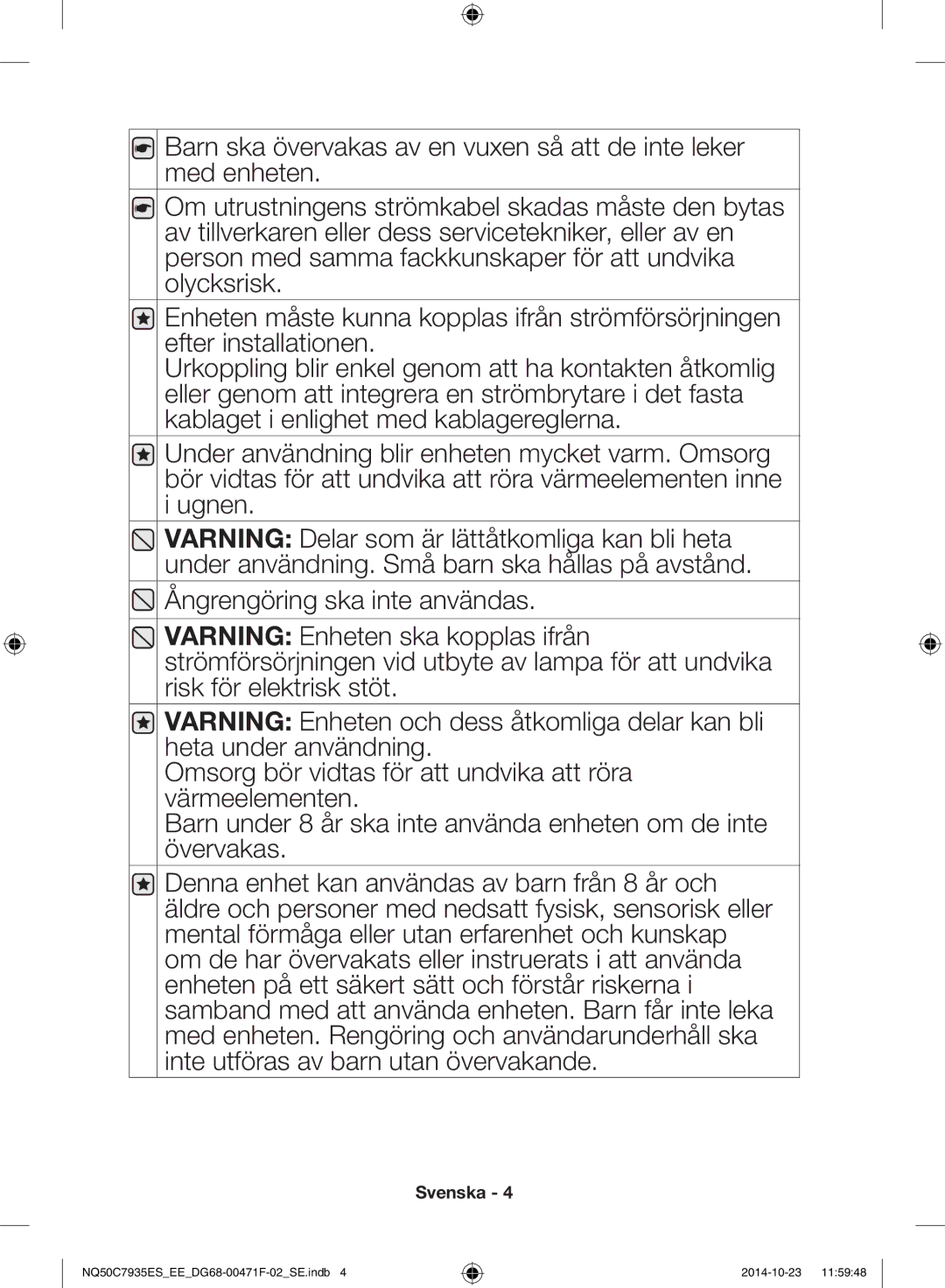 Samsung NQ50C7935ES/EE manual Svenska 