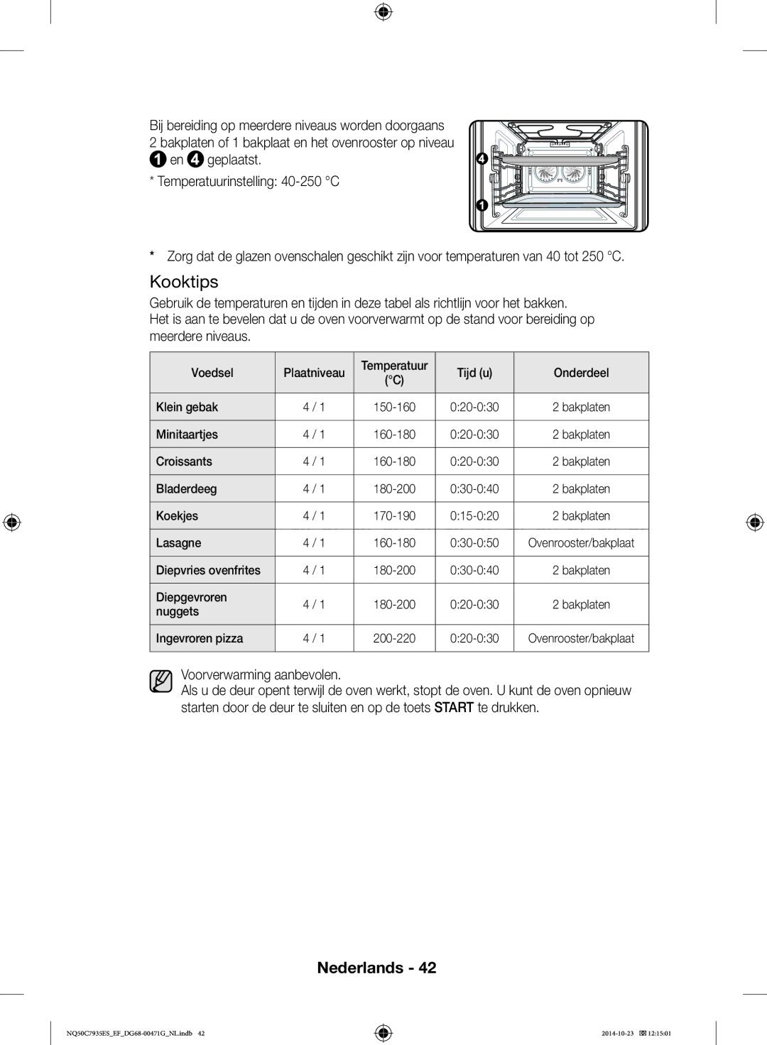 Samsung NQ50C7935ES/EF manual Minitaartjes, Bladerdeeg, Diepgevroren, Nuggets 