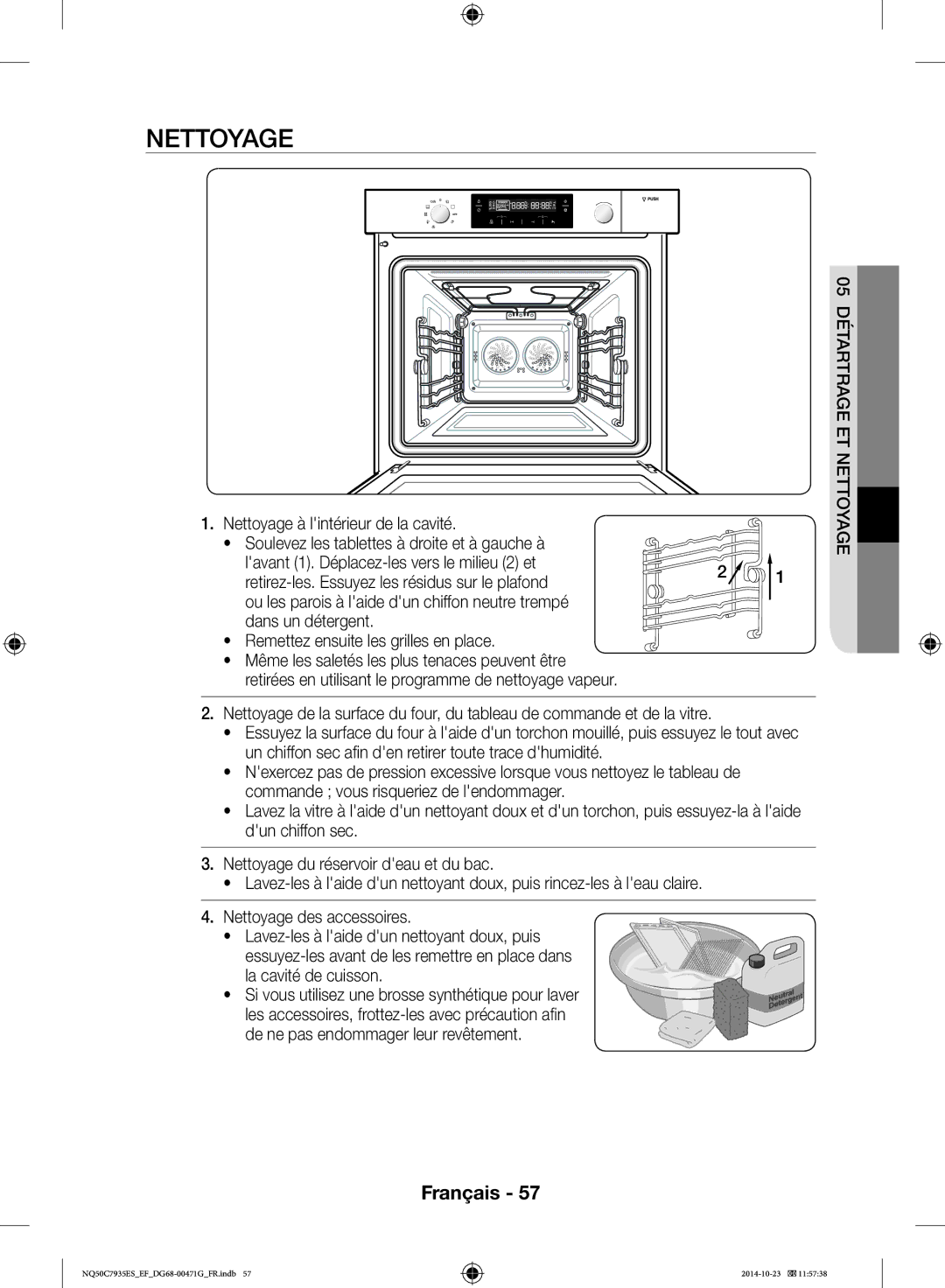 Samsung NQ50C7935ES/EF manual Nettoyage 