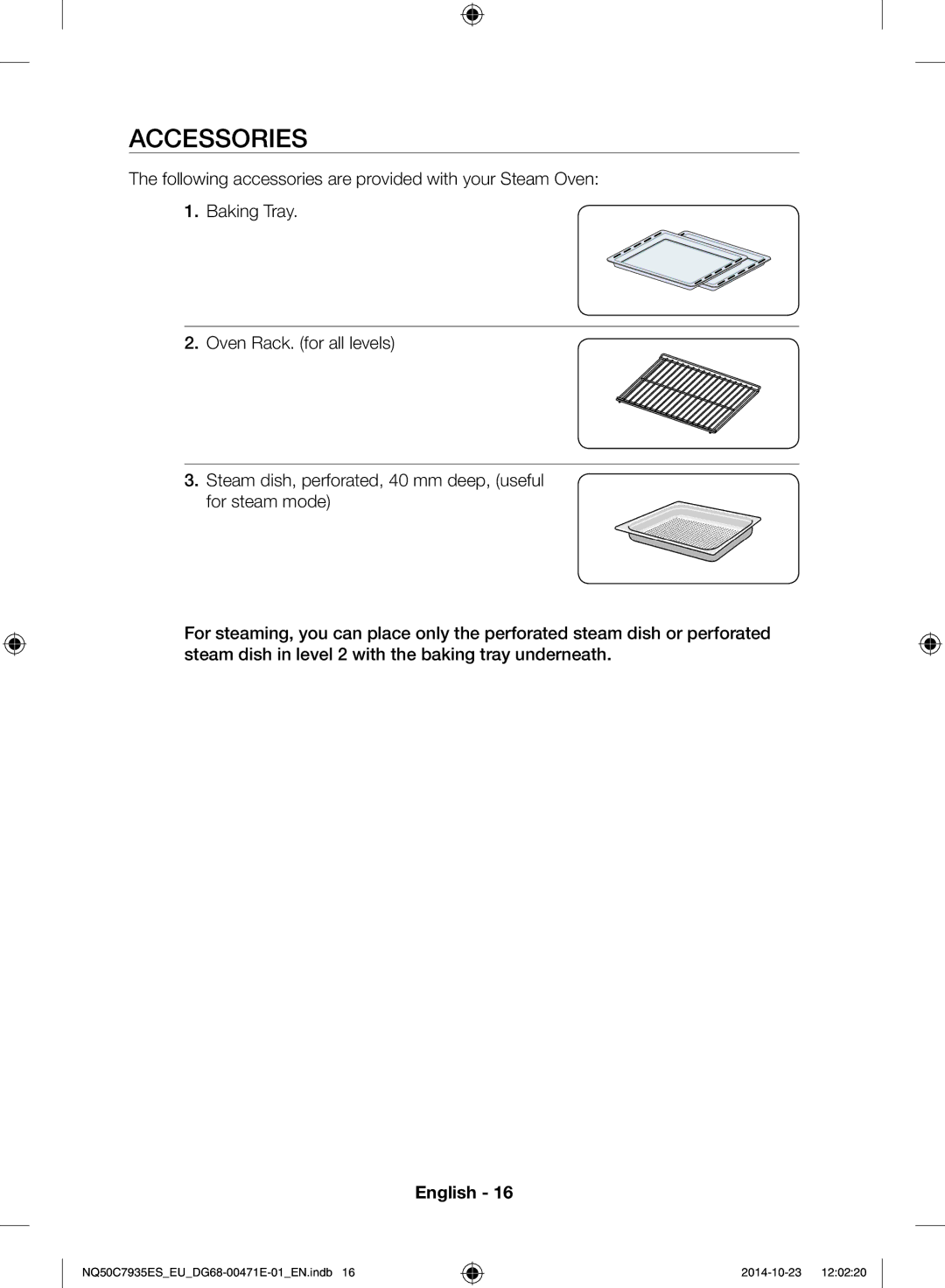 Samsung NQ50C7935ES/EU manual Accessories 