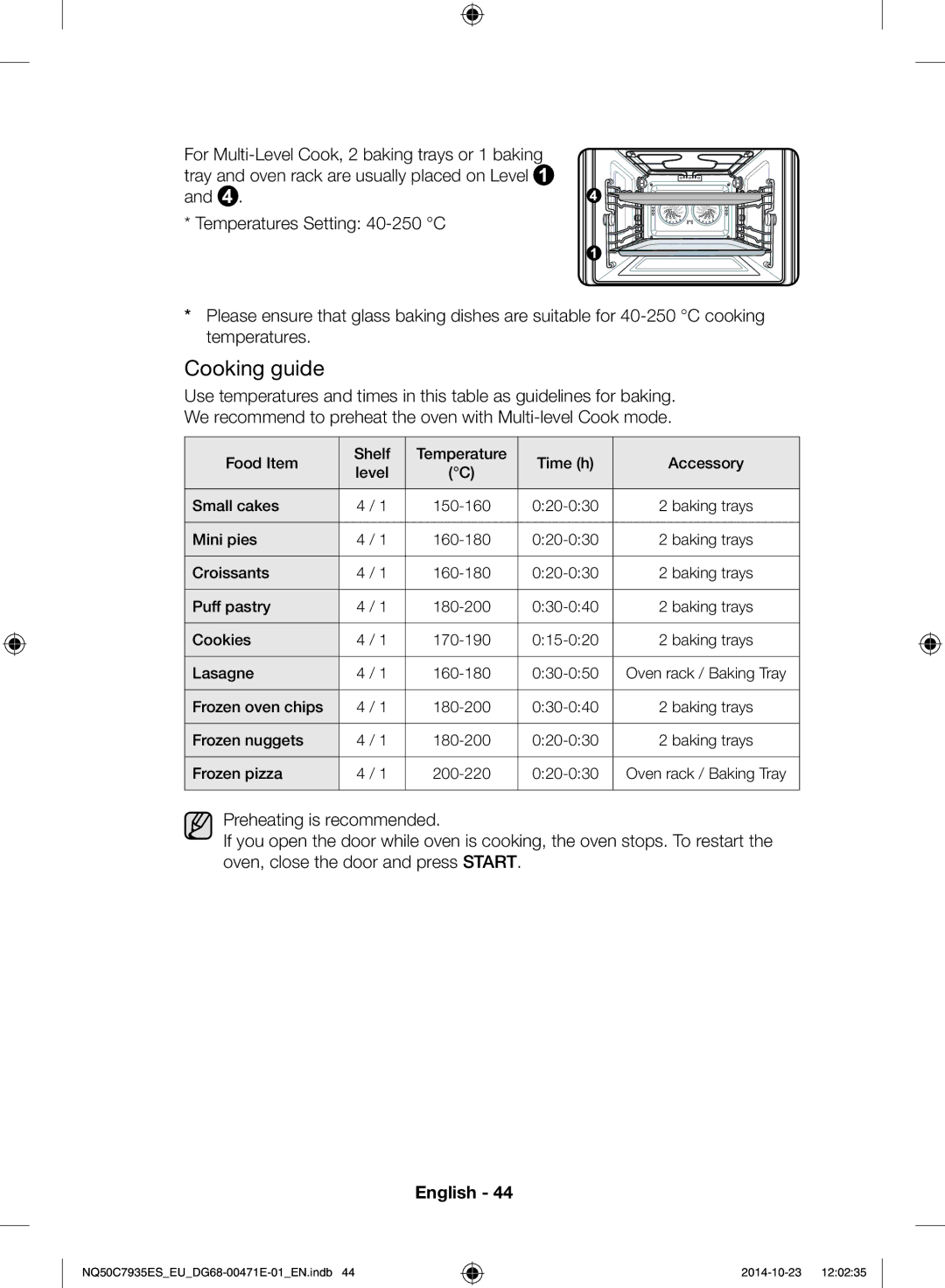 Samsung NQ50C7935ES/EU manual Mini pies 160-180 020-030 