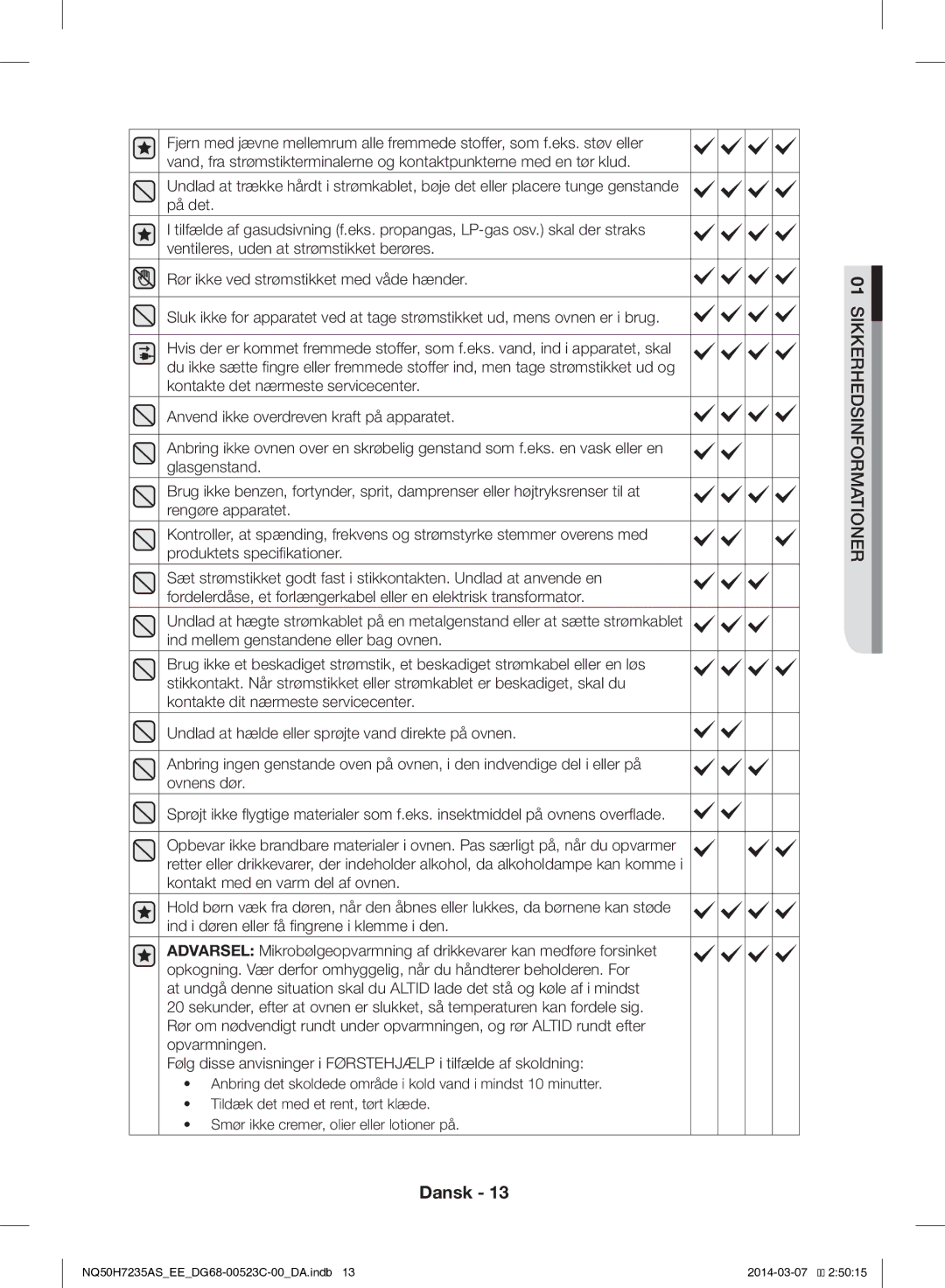 Samsung NQ50H7235AS/EE manual Dansk 