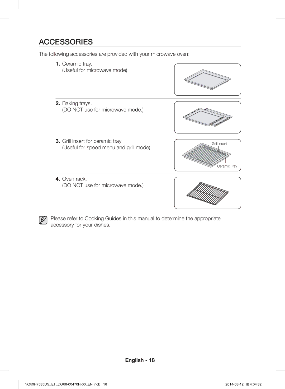 Samsung NQ50H7535DS/ET manual Accessories 