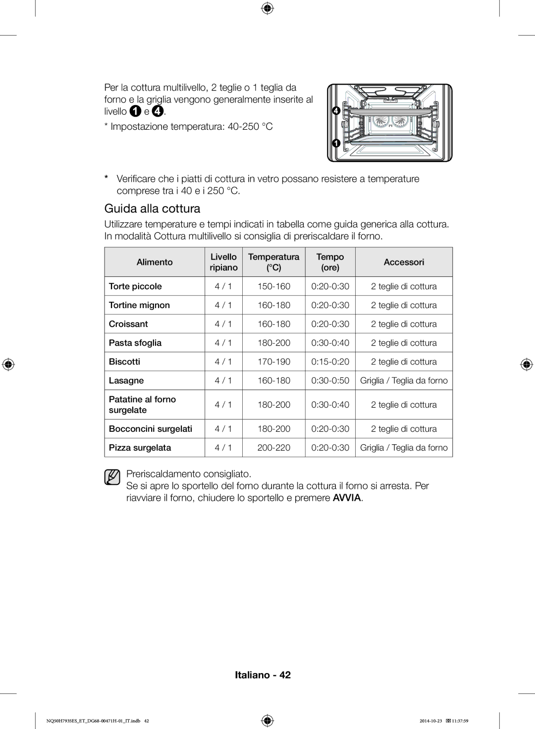 Samsung NQ50H7935ES/ET manual Torte piccole 150-160 020-030 