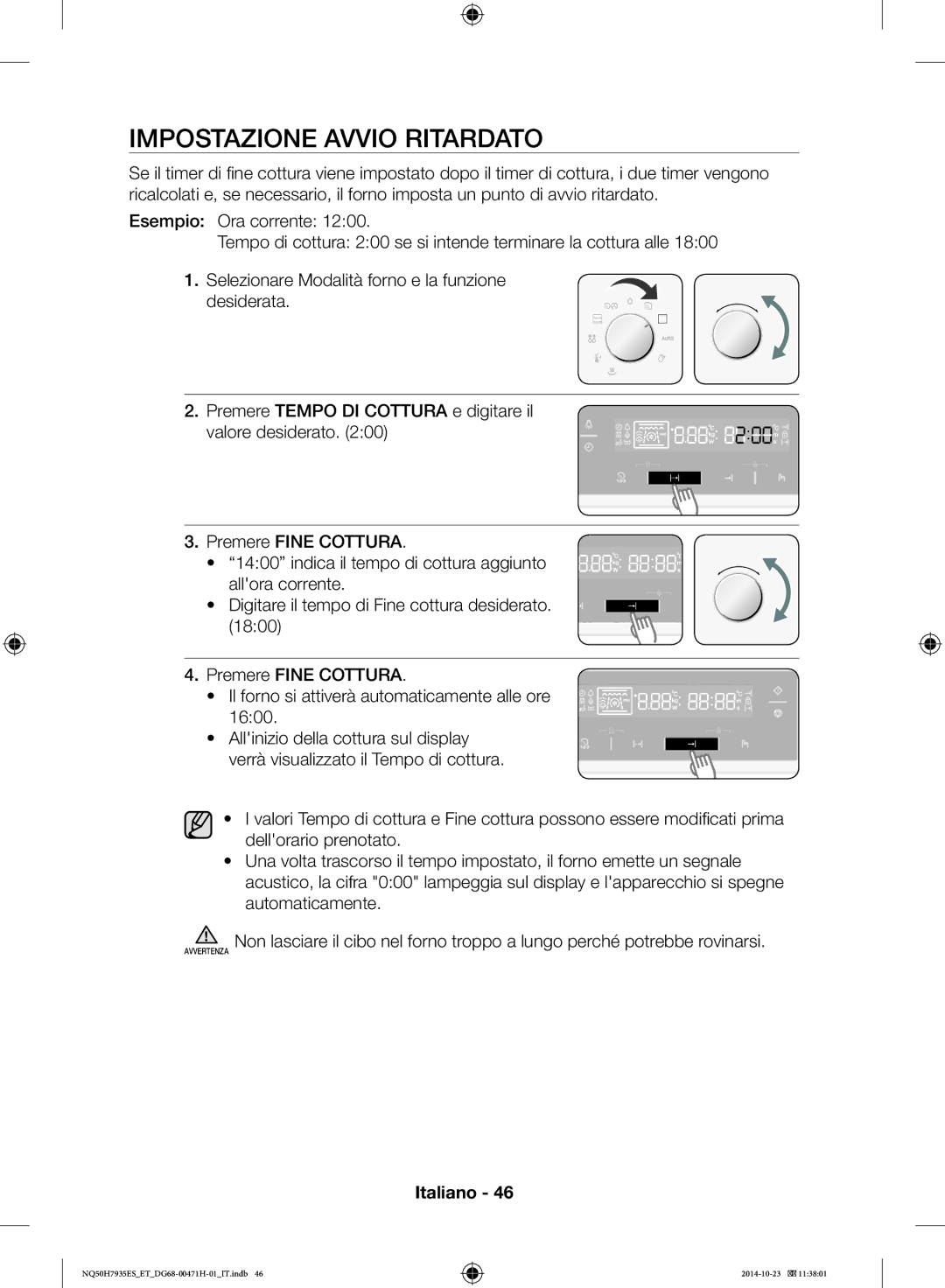 Samsung NQ50H7935ES/ET manual Impostazione Avvio Ritardato 