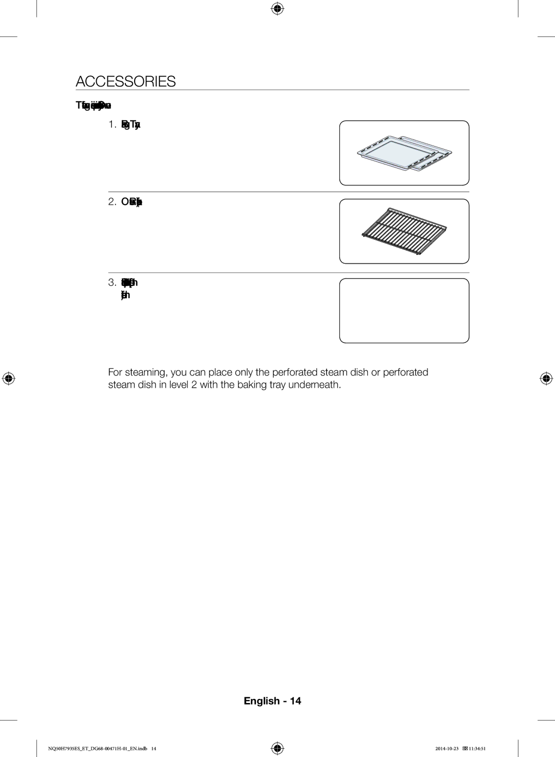 Samsung NQ50H7935ES/ET manual Accessories 