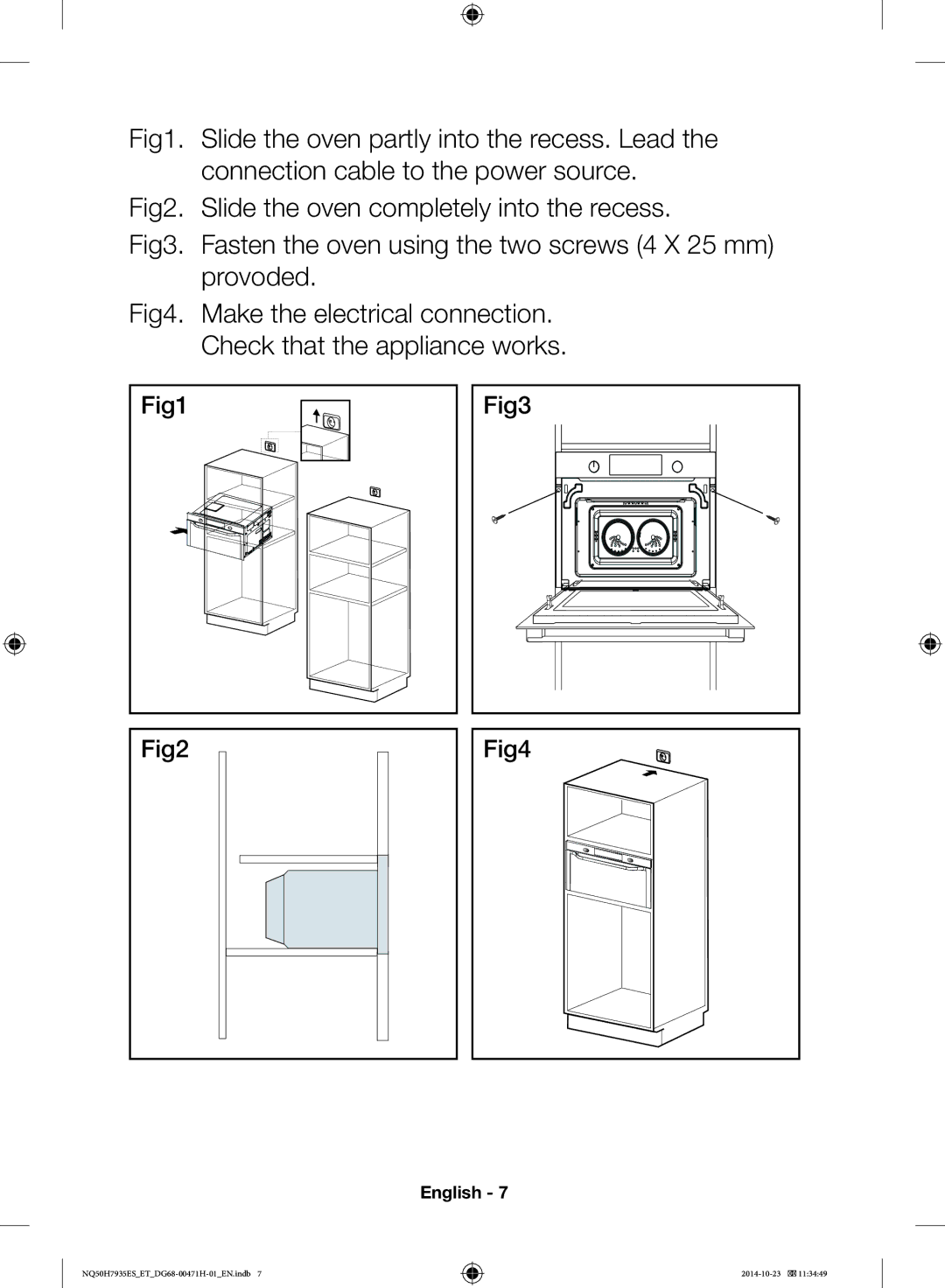 Samsung NQ50H7935ES/ET manual Fig1 Fig2 Fig3 Fig4 