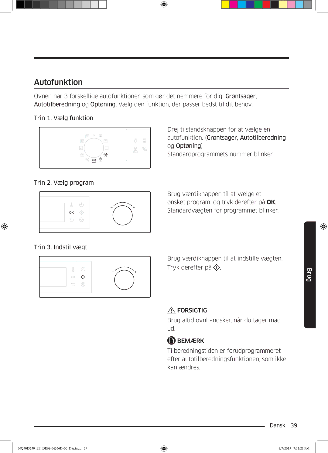 Samsung NQ50J3530BS/EE manual Autofunktion 