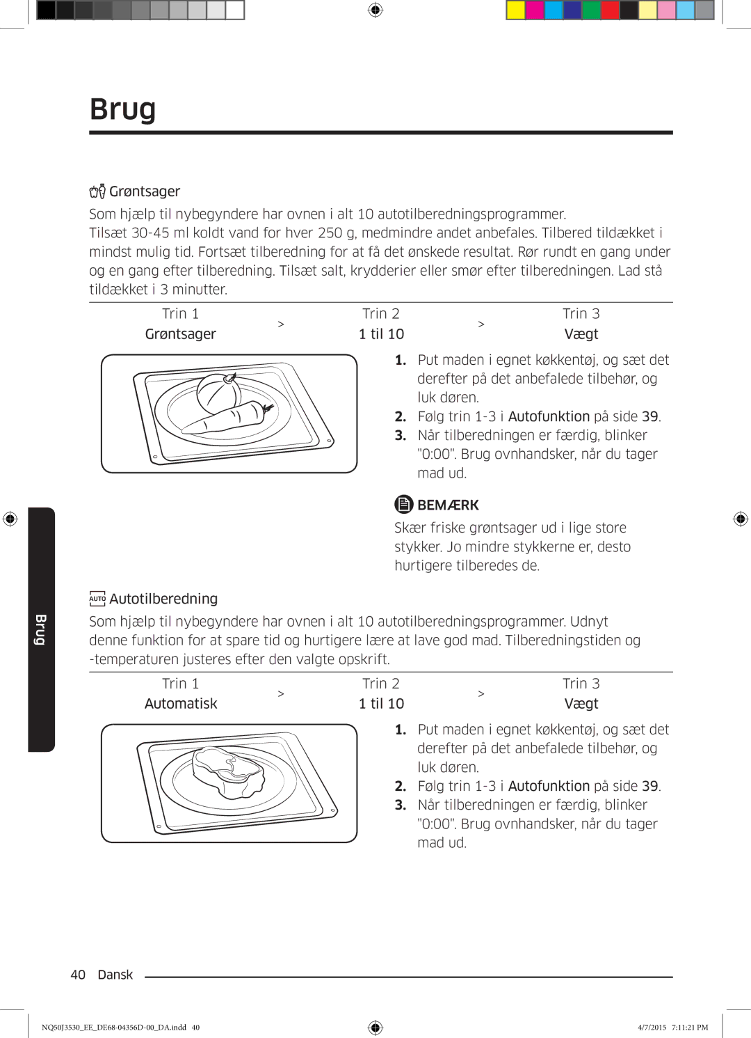 Samsung NQ50J3530BS/EE manual Brug 