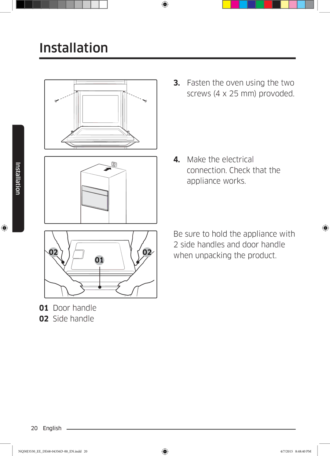 Samsung NQ50J3530BS/EE manual Installation 